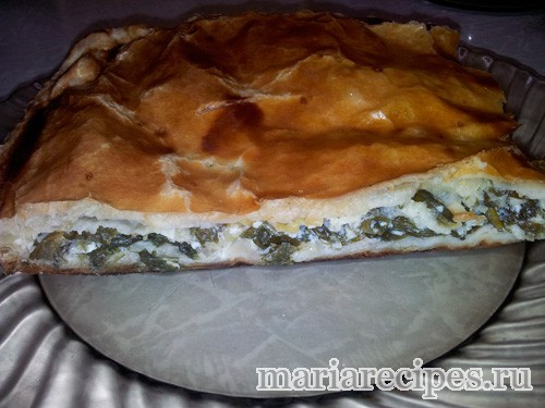 Пирог с зеленым луком