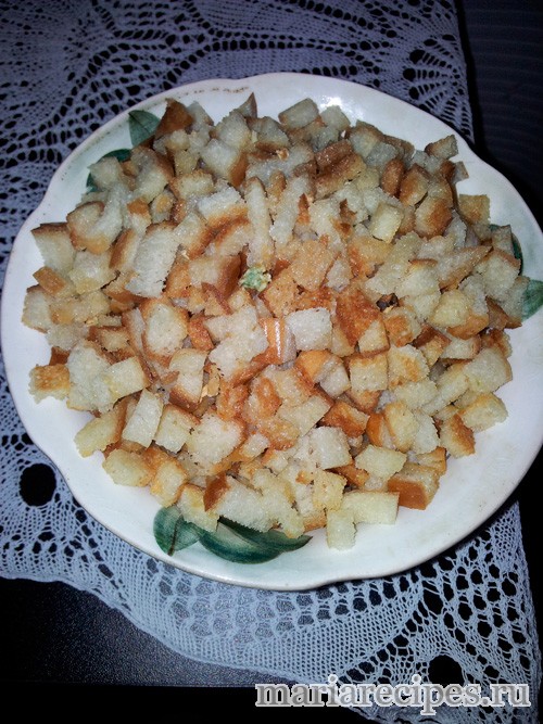 Сухарики с чесноком