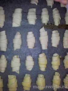 Творожное тесто для рогаликов