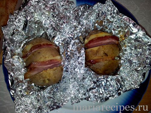 Рецепт картофеля запеченного в фольге