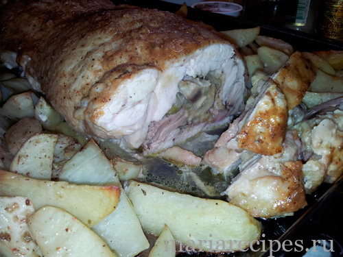 Рулет из целой курицы