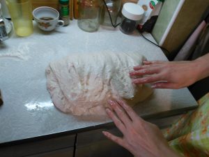 формовка теста чиабатты